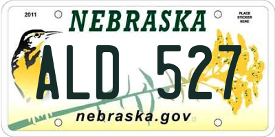 NE license plate ALD527