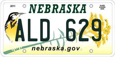 NE license plate ALD629