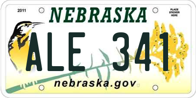 NE license plate ALE341
