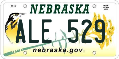 NE license plate ALE529