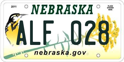 NE license plate ALF028