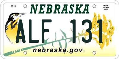 NE license plate ALF131