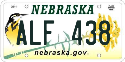 NE license plate ALF438