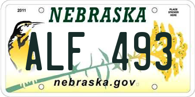 NE license plate ALF493
