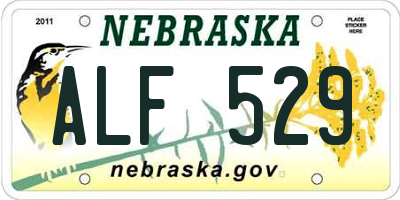 NE license plate ALF529