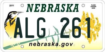 NE license plate ALG261
