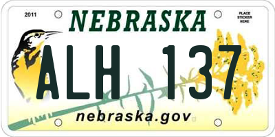 NE license plate ALH137