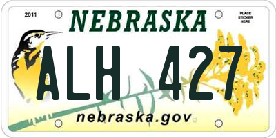 NE license plate ALH427