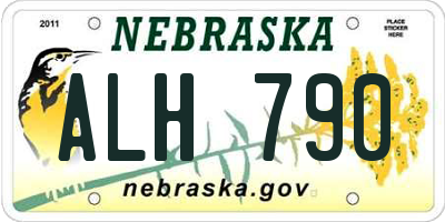NE license plate ALH790