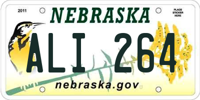 NE license plate ALI264