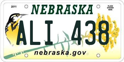 NE license plate ALI438
