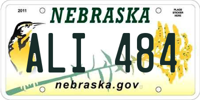 NE license plate ALI484