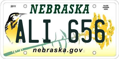 NE license plate ALI656