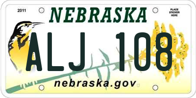 NE license plate ALJ108