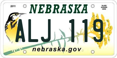 NE license plate ALJ119