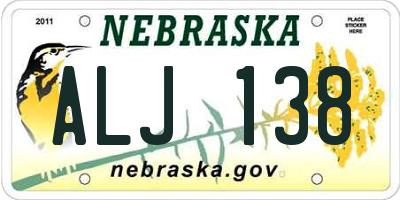 NE license plate ALJ138