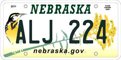 NE license plate ALJ224