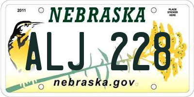 NE license plate ALJ228