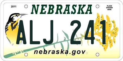 NE license plate ALJ241