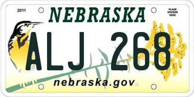 NE license plate ALJ268