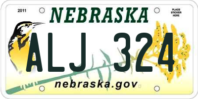 NE license plate ALJ324