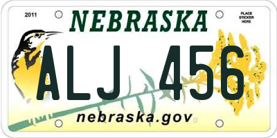 NE license plate ALJ456