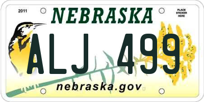 NE license plate ALJ499