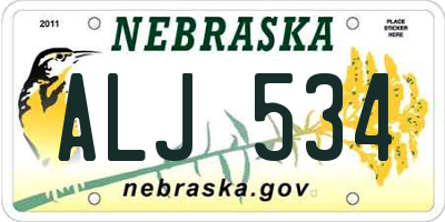 NE license plate ALJ534