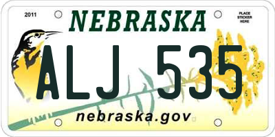 NE license plate ALJ535