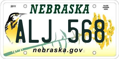 NE license plate ALJ568