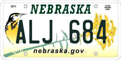 NE license plate ALJ684