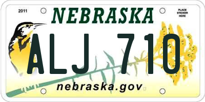 NE license plate ALJ710