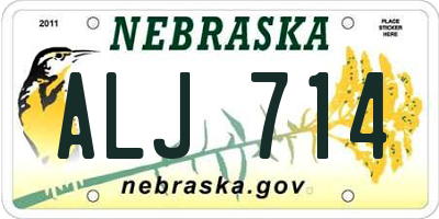 NE license plate ALJ714