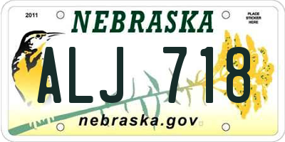 NE license plate ALJ718