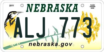 NE license plate ALJ773