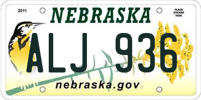 NE license plate ALJ936
