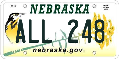 NE license plate ALL248