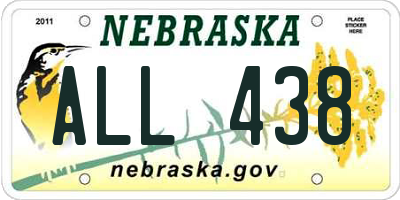 NE license plate ALL438