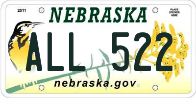 NE license plate ALL522
