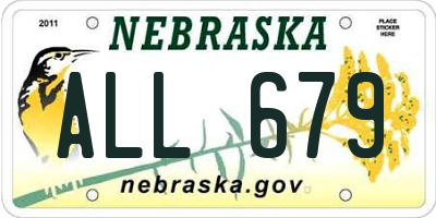 NE license plate ALL679