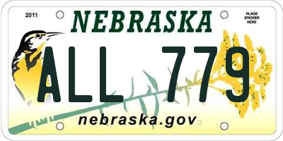 NE license plate ALL779