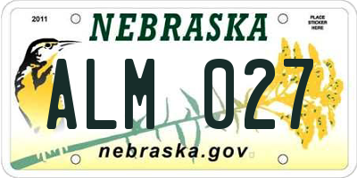 NE license plate ALM027