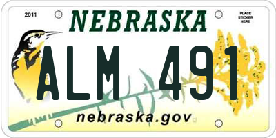 NE license plate ALM491