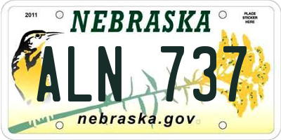 NE license plate ALN737