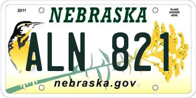 NE license plate ALN821