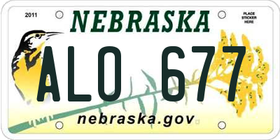 NE license plate ALO677