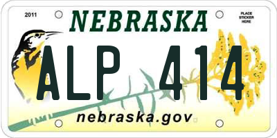 NE license plate ALP414