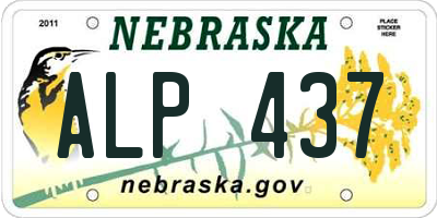NE license plate ALP437