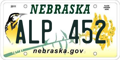 NE license plate ALP452