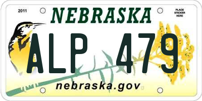 NE license plate ALP479
